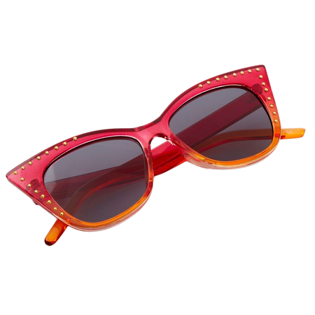 Ombre Sunset Studded Cat Eye Sunglasses | Claire's US