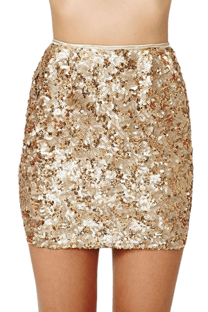 Gold Glitter Skirt