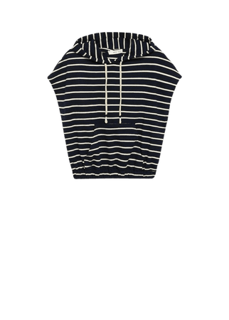 Striped cotton-blend sweatshirt - Women | Mango USA