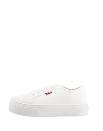 Levi's flatform PU sneakers in white | ASOS