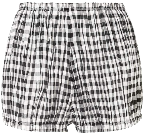 Gingham Check Fitted Shorts