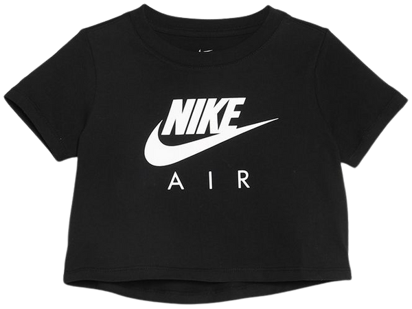 Nike Performance TEE AIR CROP - T-shirt print - black - Zalando.nl