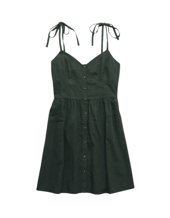 Aerie Linen Corset Dress