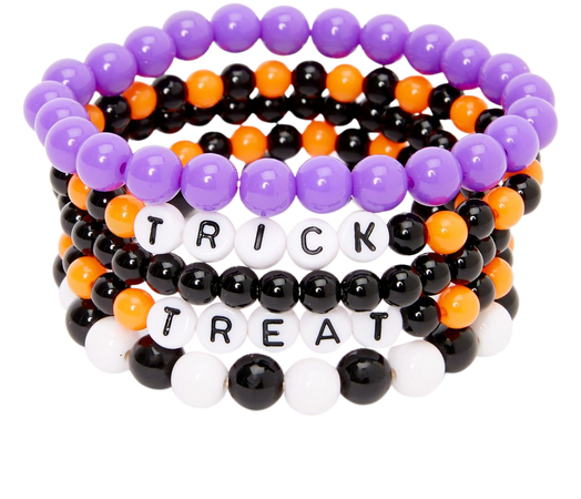 Trick or Treat Beaded Stretch Bracelets - 5 Pack | Claire's US