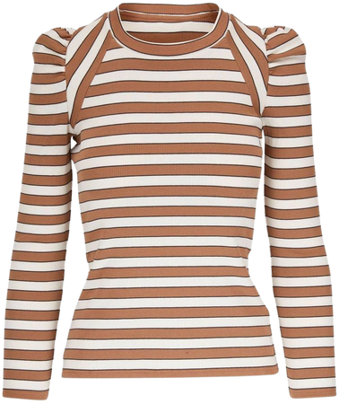 Veronica Beard Striped fine-ribbed T-shirt - Farfetch