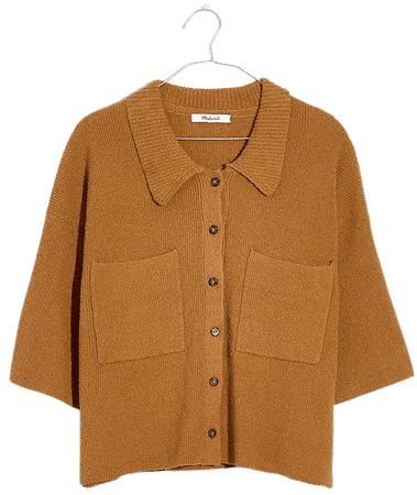 Holmden Button-Front Polo Sweater