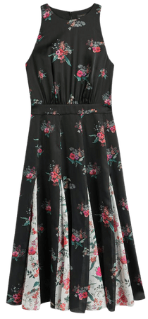 Metropolis Midi Dress - Black | Floral Dresses | Ted Baker