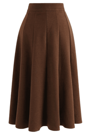 brown midi skirt