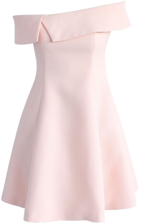 Pastell Pink off the shoulder dress