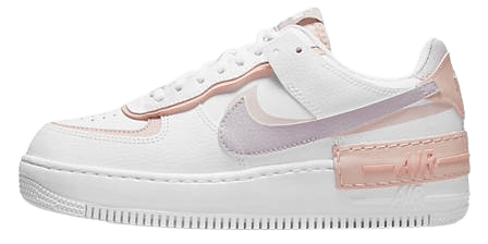 Nike Air Force 1 Shadow sneakers in white/amethyst ash | ASOS