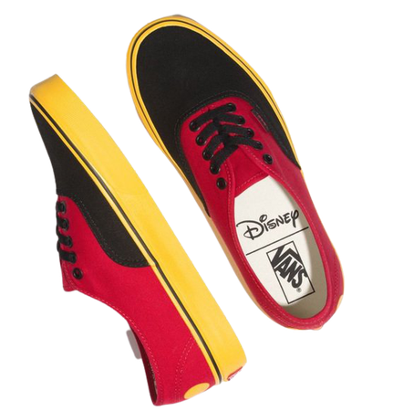 Vans Shoes | Authentic Disney Mickey Red Yellow | Poshmark