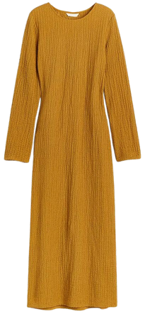 Textured Jersey Dress - Mustard yellow - Ladies | H&M US