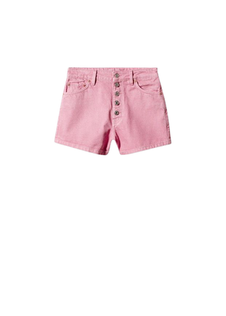 Denim shorts with buttons - Women | Mango USA