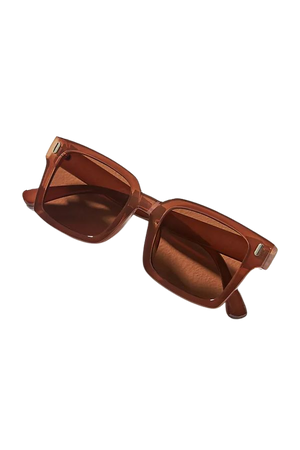 I-SEA Brown Wayfarer Sunglasses | Anthropologie