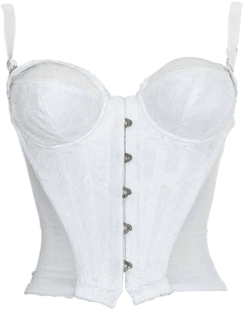 Vivienne Westwood white lace corset with padded breast-cups, fw 1995 For Sale at 1stDibs