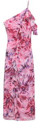RUFFLED PRINT DRESS - Multicolored | ZARA United States