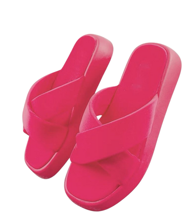 shein hot pink sandals