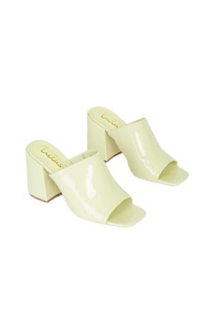 Cute Yellow Heels - High Heel Sandals - Slide-On Sandals - Lulus