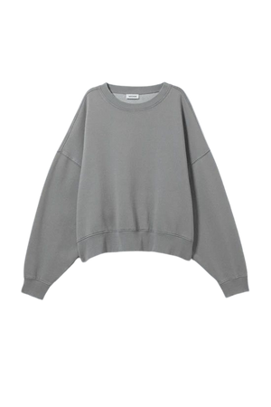 Wide Heavyweight Sweatshirt - Grey - Weekday WW