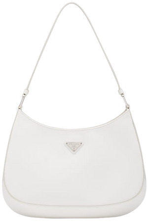 White Prada Cleo brushed leather shoulder bag | Prada