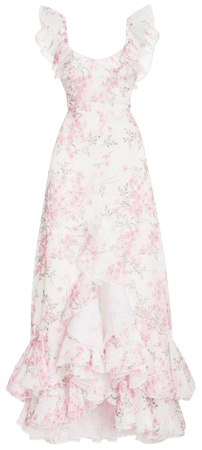 Ruffled Silk-Georgette Maxi Dress By Giambattista Valli | Moda Operandi
