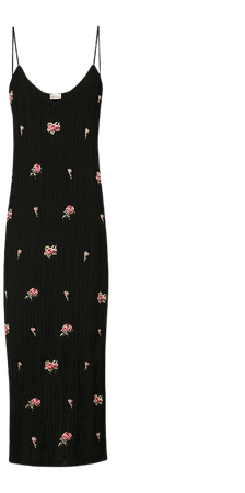 RED VALENTINO - Floral-embroidered cotton-knit midi dress | Selfridges.com