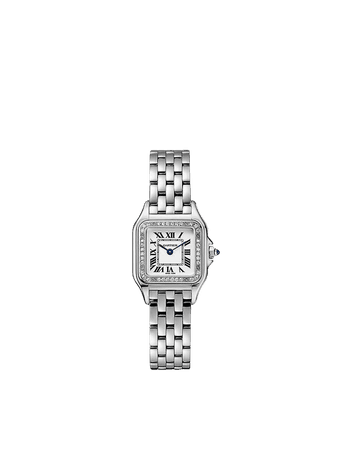 CARTIER - W4PN0007 Panthère de Cartier stainless steel and diamond quartz watch | Selfridges.com