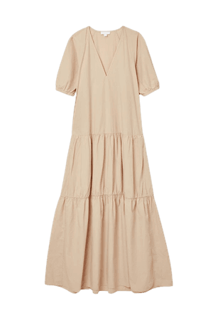 TIERED MAXI DRESS - beige - Dresses - COS US