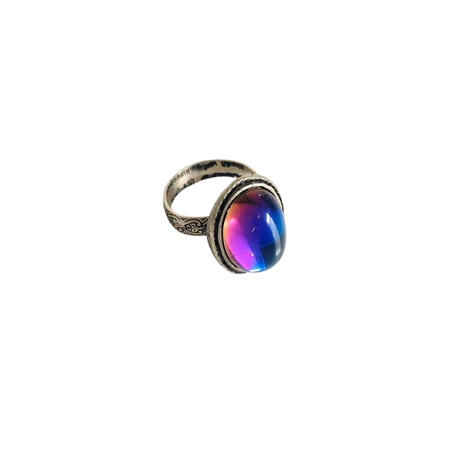 Vintage 90s Multicolor Stone Ring with Adjustable Silver Tone | Etsy
