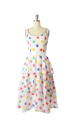 RESERVED / vintage 70s sundress / 1970s polka dot summer dress | Etsy