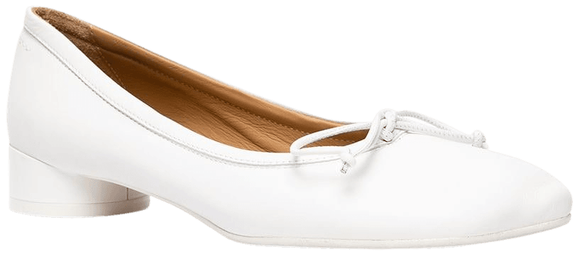 MM6 Maison Margiela bow-detail leather ballerina shoes