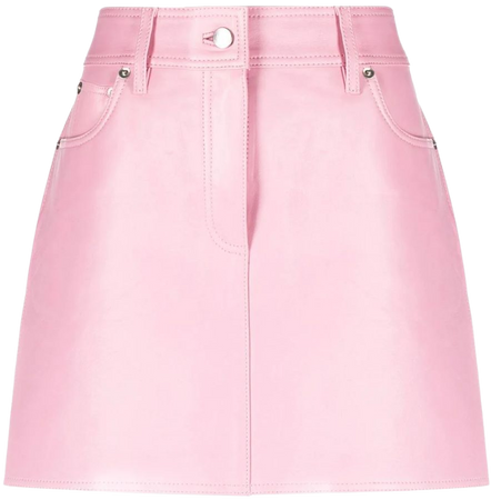 STAND STUDIO Lambskin straight-hem mini-skirt