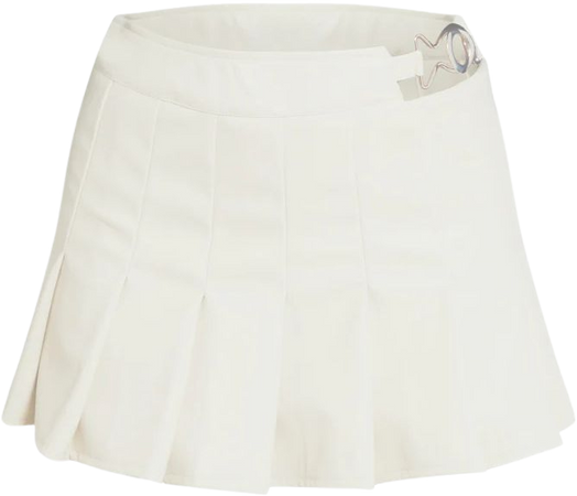 Cream pleated skirt