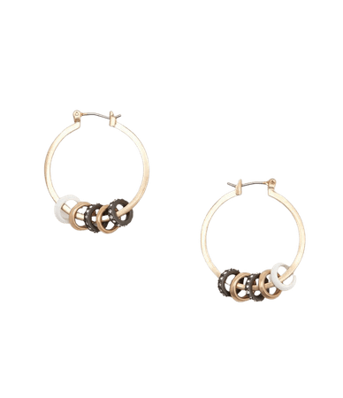 ALLSAINTS US: Womens Lacie Mini Hoop Earrings (crystal_mix)