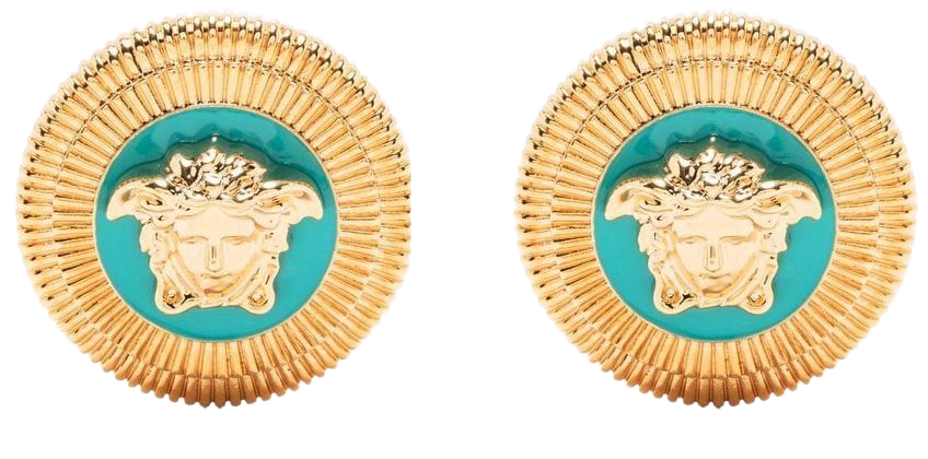 Versace Brass medusa-plaque Earrings - Farfetch