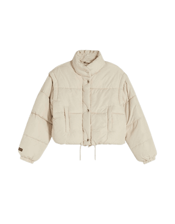 Short faux nylon puffer jacket - New - Woman | Bershka