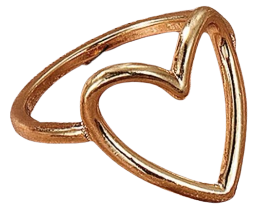 gold heart ring