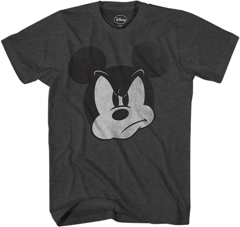 Amazon.com: Disney Mad Mickey Mouse T-Shirt Shirt for Men Adult Graphic Tshirt Men's Tee Gift Merch Women Apparel Clothes Stuff Novelty Vintage (Large, Heather Charcoal) : Clothing, Shoes & Jewelry
