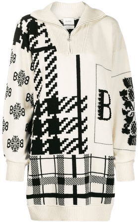 Rollneck tartan pattern dress | Barrie