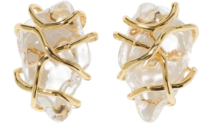 Alexis Bittar | Twisted Gold Liquid Lucite Earrings