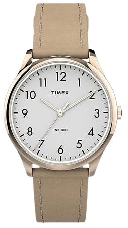 Timex® Women's Modern Easy Reader Leather Watch - TW2T72400JT