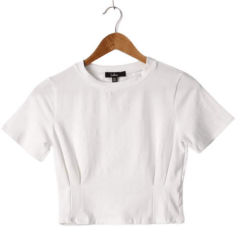 White T-Shirt - Seam Detail Tee - Seamed T-Shirt - Women's Tops - Lulus