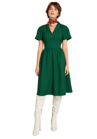 Green Short Sleeve Dress