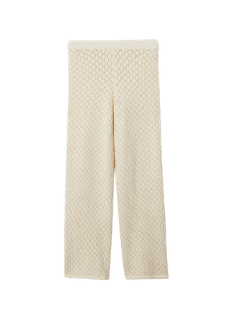 Openwork knit pants - Women | Mango USA
