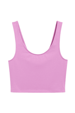 Cropped tank top - Magenta - Cropped tops - Monki WW