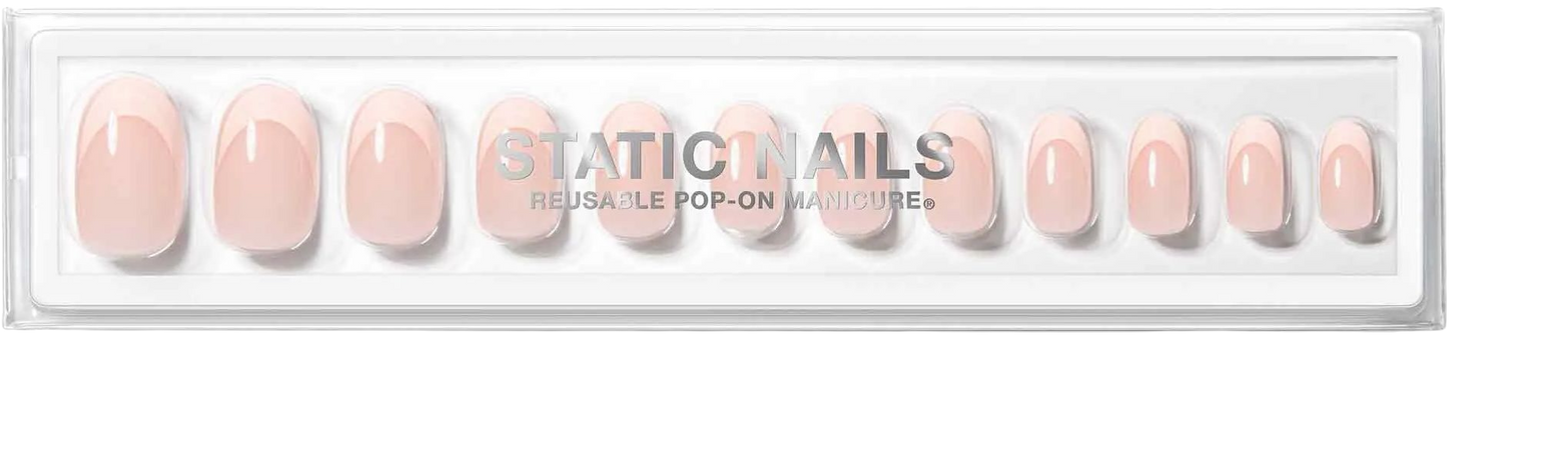 SOFT PINK FRENCH ROUND Award-Winning Reusable Pop-On Manicures® | Better than press-on nails – STATIC NAILS