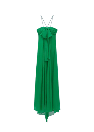 Draped panel dress with bow - Women | Mango USA