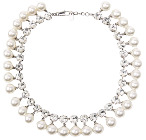 DOUBLE PEARLS AND JEWELS NECKLACE - Silver | ZARA United States