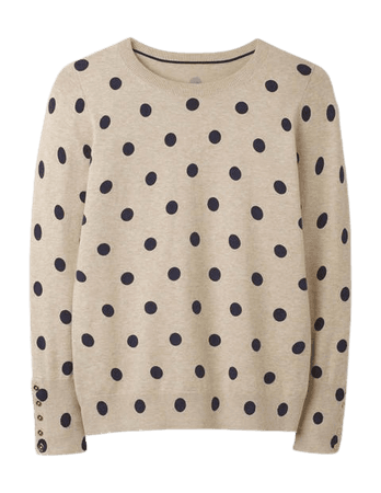 Eldon Sweater - Chinchilla, Linear Spot Small | Boden US