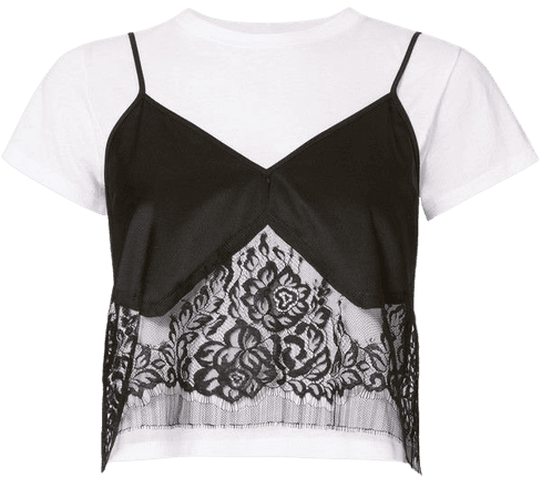 Lace Camisole Layered Tee ($398)